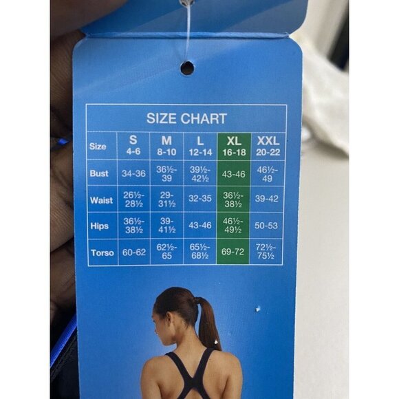 Speedo Women's One Piece Halter Swimsuit Swimwear UPF 50 Peacoat Size Medium - Picture 8 of 10